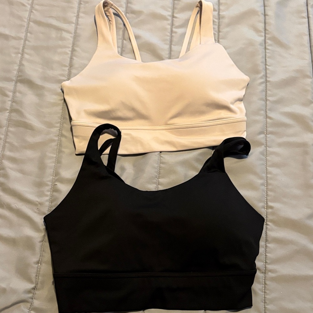 Avia Black and Cream Sports Bras
